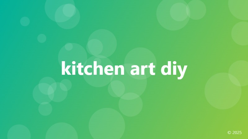 kitchen art diy