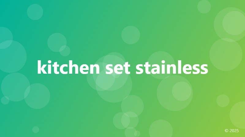 kitchen set stainless