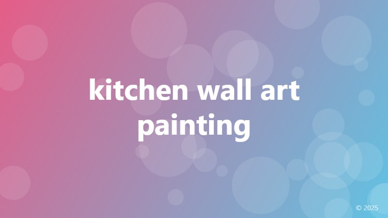 kitchen wall art painting